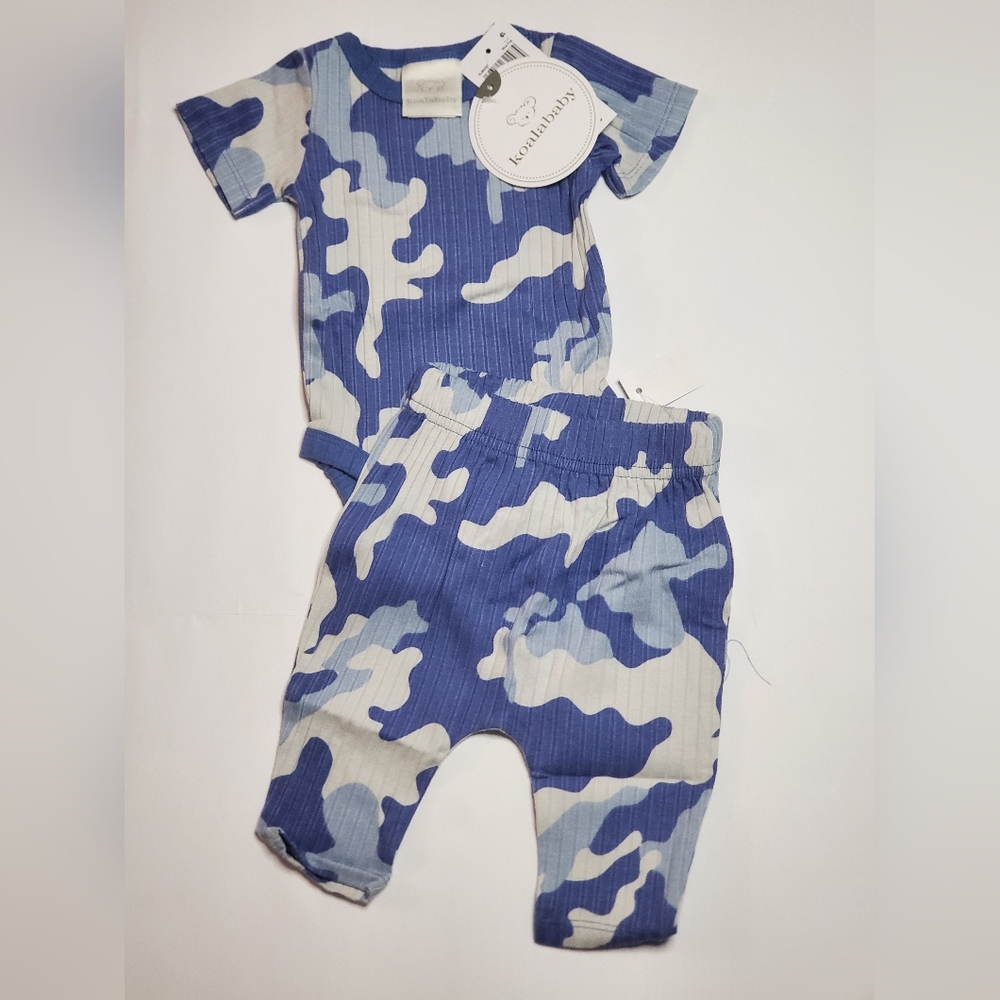 Koalababy blue camouflage newborn set 2 pieces
